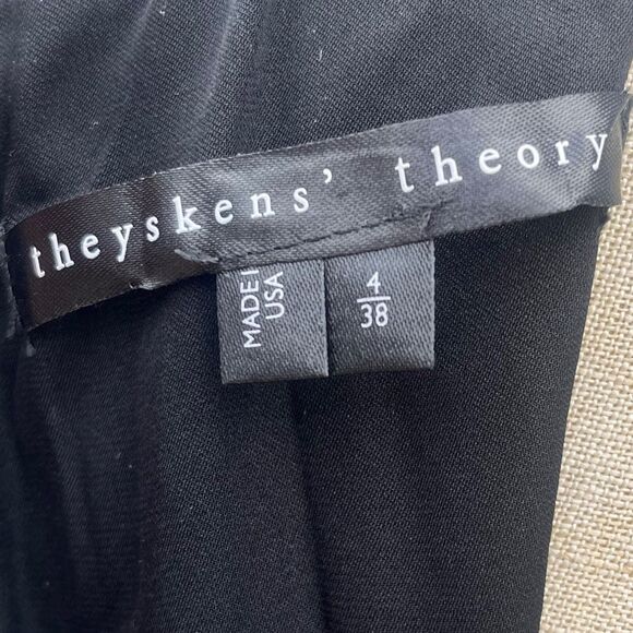 Theyskens Theory Womens Sheath Dress Doran LBD Black Size 4 - Picture 5 of 10